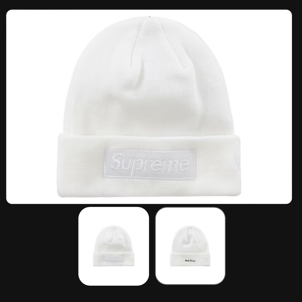 Supreme White Beanie